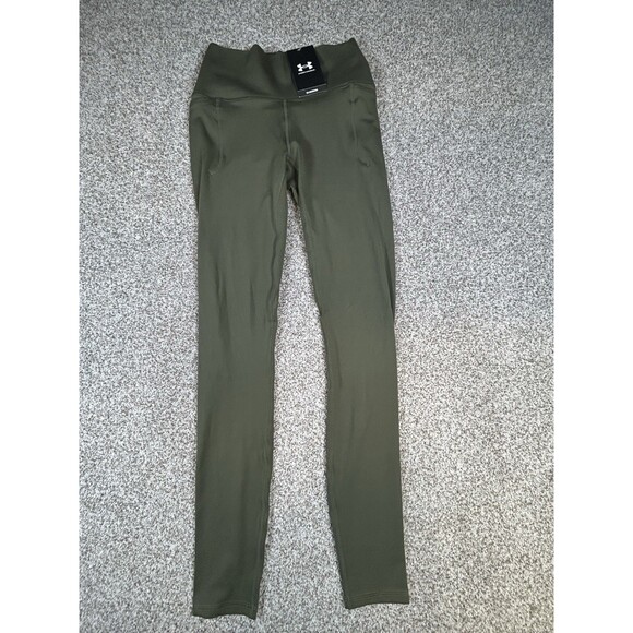 NWT Under Armour UA Meridian Leggings Women 1382522 Green High Rise Size S - Picture 2 of 9